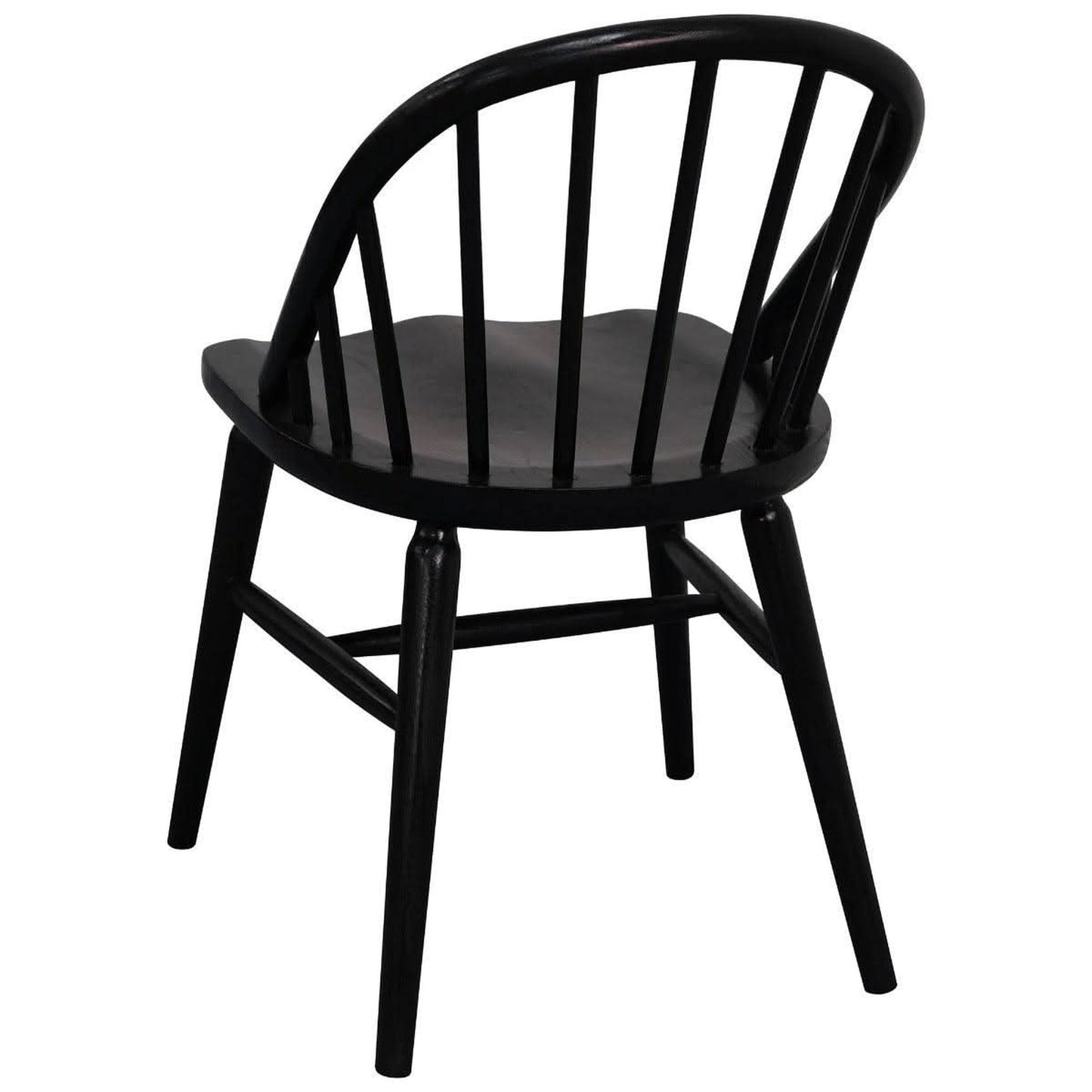 Vera Solid Oak Dining Chair in Black styled