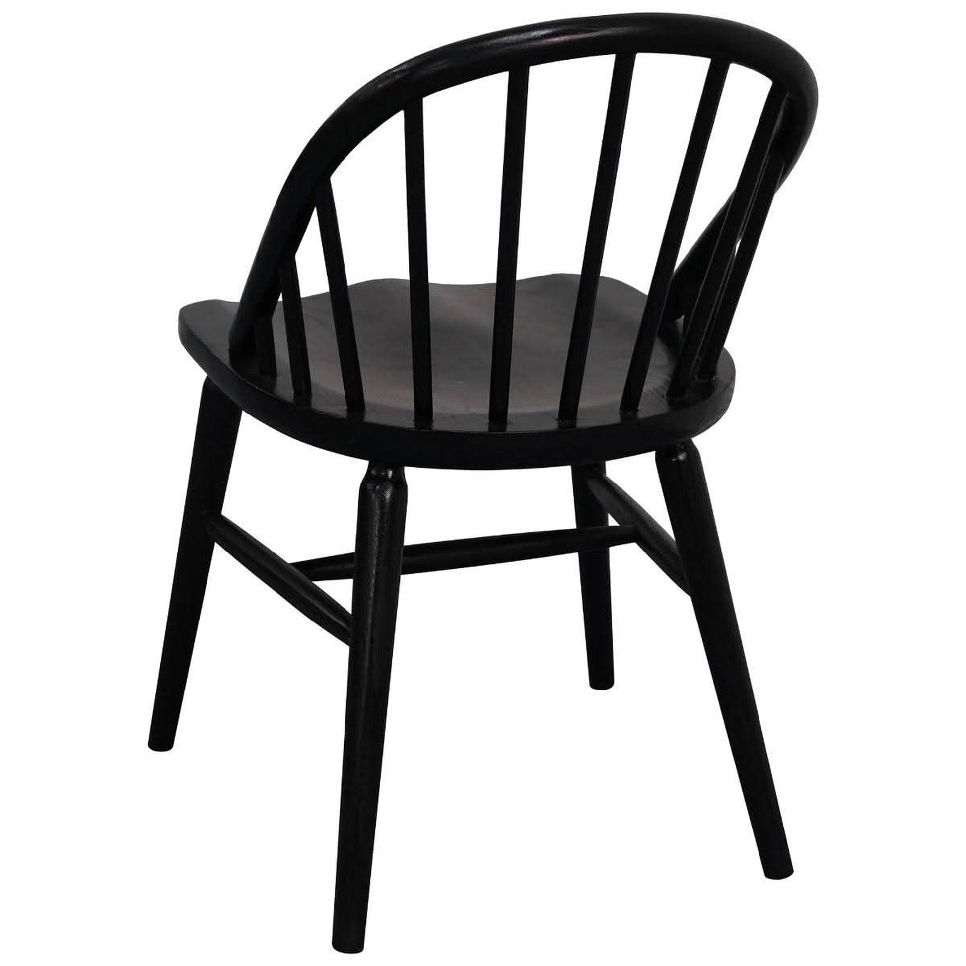 Vera Solid Oak Dining Chair in Black styled