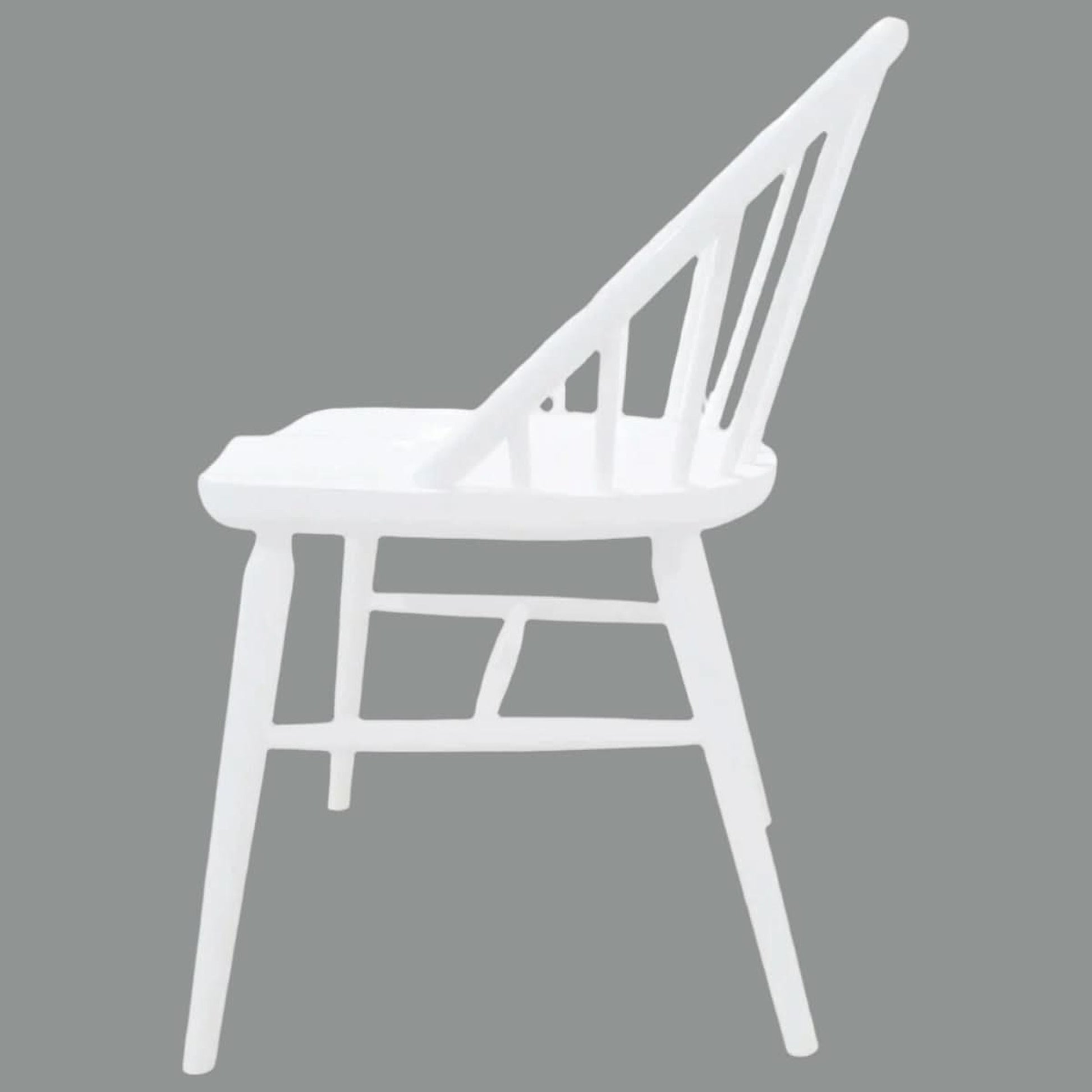 Vera Solid Oak Dining Chair in White styled