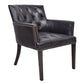 Verdon Vintage Leather Armchair in Worn Coal angle