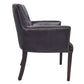 Verdon Vintage Leather Armchair in Worn Coal side
