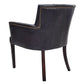 Verdon Vintage Leather Armchair in Worn Coal detail