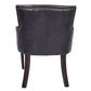 Verdon Vintage Leather Armchair in Worn Coal back