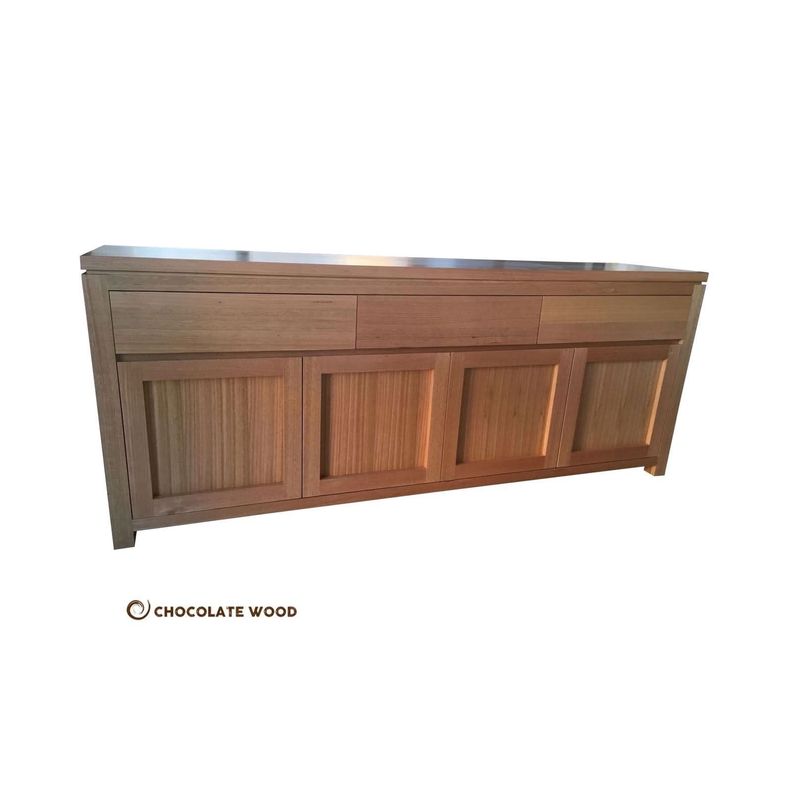 VERMONT 4 DOOR/3 DRAWER BUFFET / SIDEBOARD - TASSIE OAK HARDWOOD TIMBER - LOCALLY MADE TO ORDER - MyChocolateWood
