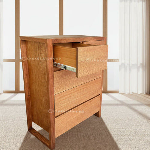 VERMONT TASSIE OAK 5 DRAWER TALLBOY/5 DRAWER CHEST OF DRAWERS - AUSTRALIAN CUSTOM MADE - MyChocolateWood