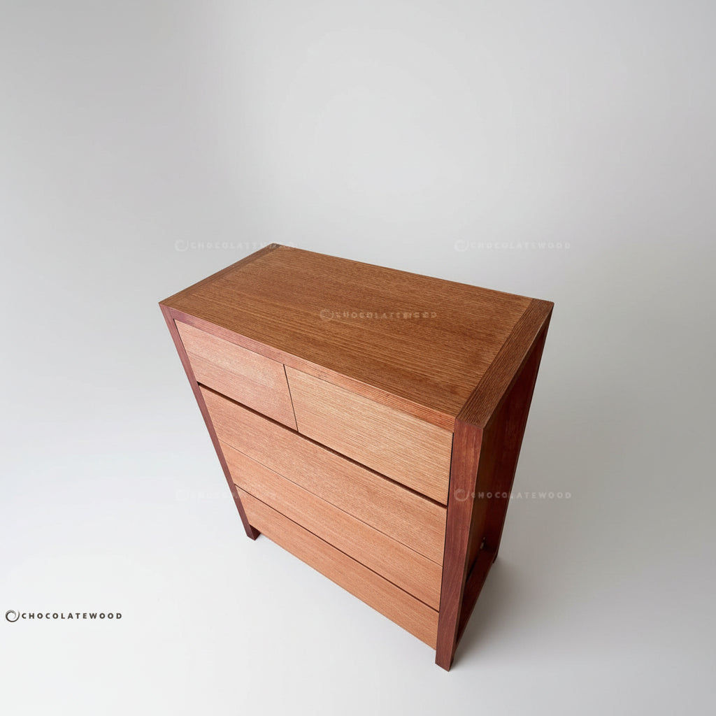 VERMONT TASSIE OAK 5 DRAWER TALLBOY/5 DRAWER CHEST OF DRAWERS - AUSTRALIAN CUSTOM MADE - MyChocolateWood