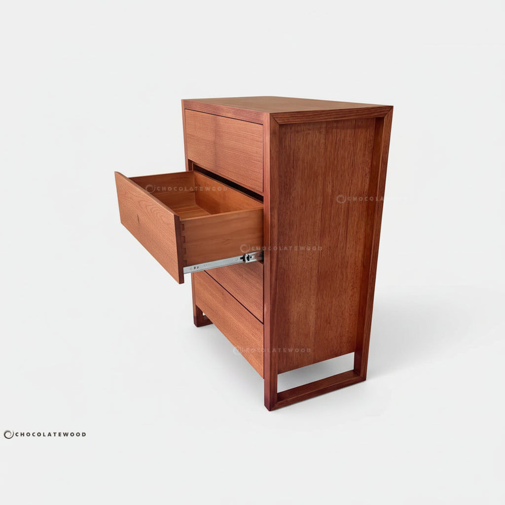 VERMONT TASSIE OAK 5 DRAWER TALLBOY/5 DRAWER CHEST OF DRAWERS - AUSTRALIAN CUSTOM MADE - MyChocolateWood