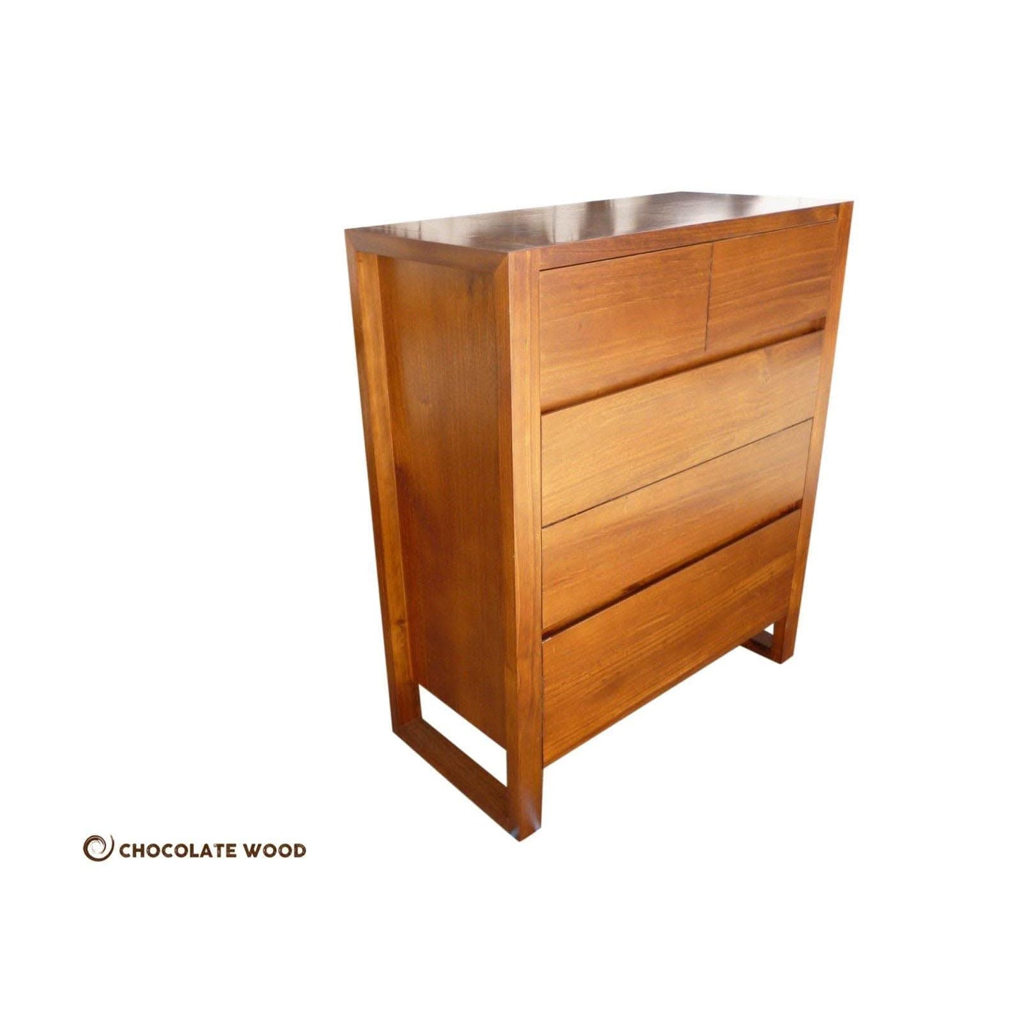 VERMONT TASSIE OAK 5 DRAWER TALLBOY/5 DRAWER CHEST OF DRAWERS - AUSTRALIAN CUSTOM MADE - MyChocolateWood