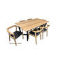 VERONICA 2-TONE SOLID AMERICAN OAK 7 PIECE DINING SET - AUSTRALIA MADE TO ORDER - MyChocolateWood