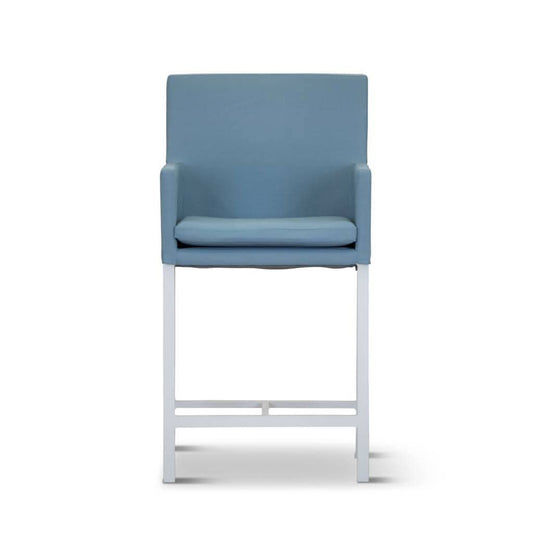 Versa Fixed Bar Chair, White / Blue - MyChocolateWood