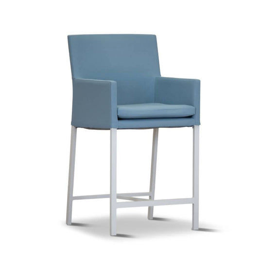 Versa Fixed Bar Chair, White / Blue - MyChocolateWood