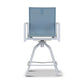 Versa Swivel Bar Chair, White / Blue - MyChocolateWood