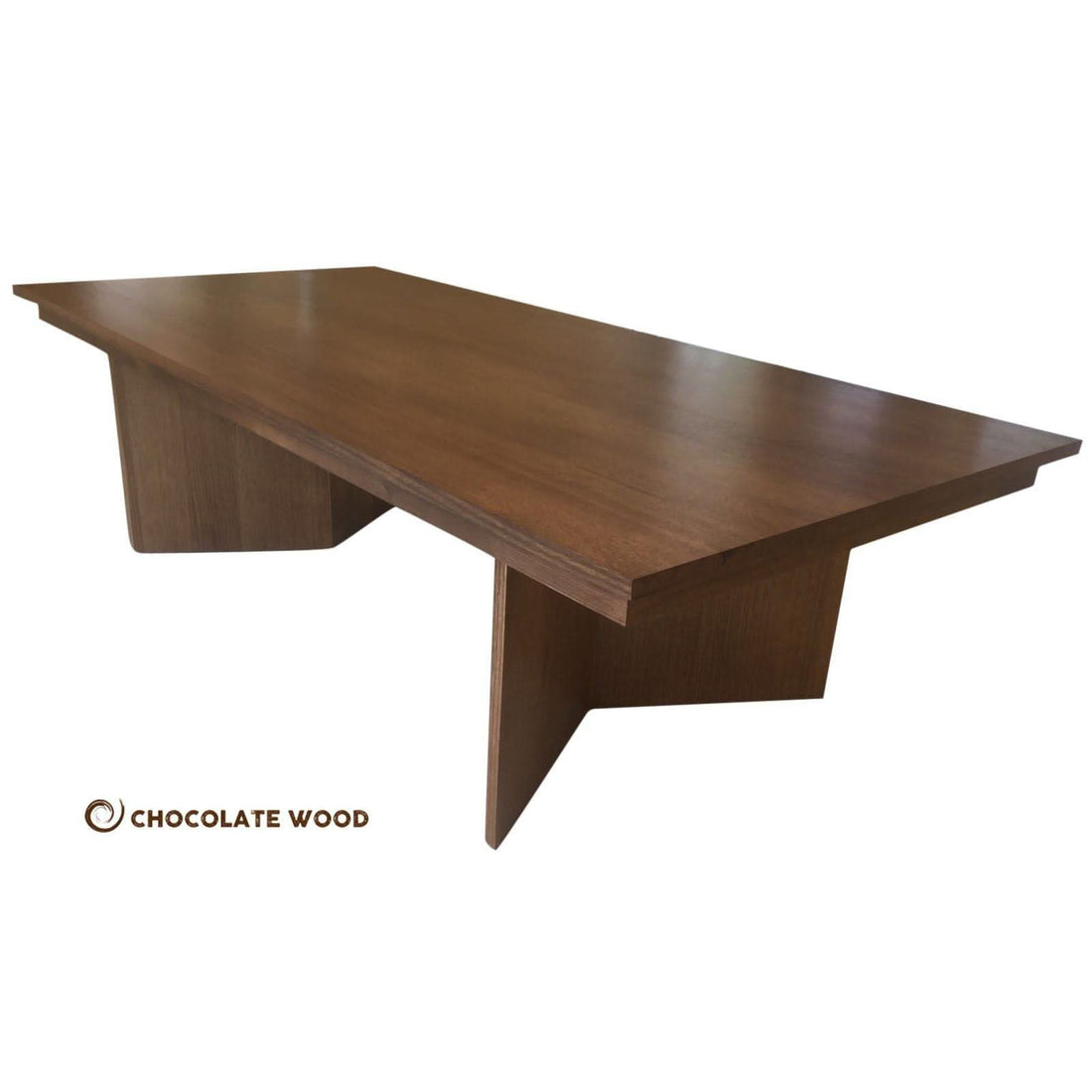 Vertigo Vic Ash Dining Table, 270cm | Chocolate Wood