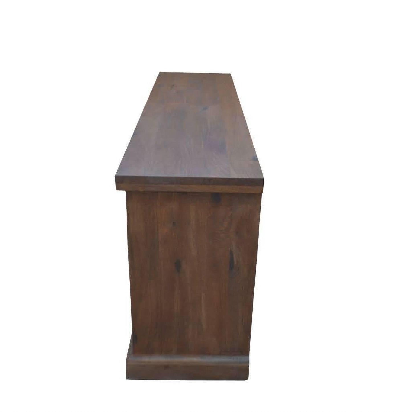 VIDAL SOLID MANGO WOOD BUFFET SIDEBOARD 4 DOORS 2 DRAWERS IN ANTIQUE WALNUT