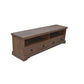 VIDAL SOLID MANGO WOOD TV ENTERTAINMENT UNIT/ETU 2 DRAWERS ANTIQUE WALNUT - MyChocolateWood