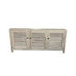 VILLA 3 DOORS LOUVRE STYLE TALL TV/ENTERTAINMENT UNIT IN RECYCLED ELM 160CM - MyChocolateWood