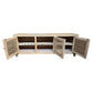 VILLA 3 DOORS LOUVRE STYLE TV/ENTERTAINMENT UNIT IN RECYCLED ELM 160CM - MyChocolateWood