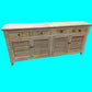 VILLA LOUVRE STYLE BUFFET SIDEBOARD 4 DOORS & 2 DRAWERS IN RECYCLED ELM 200CM - MyChocolateWood