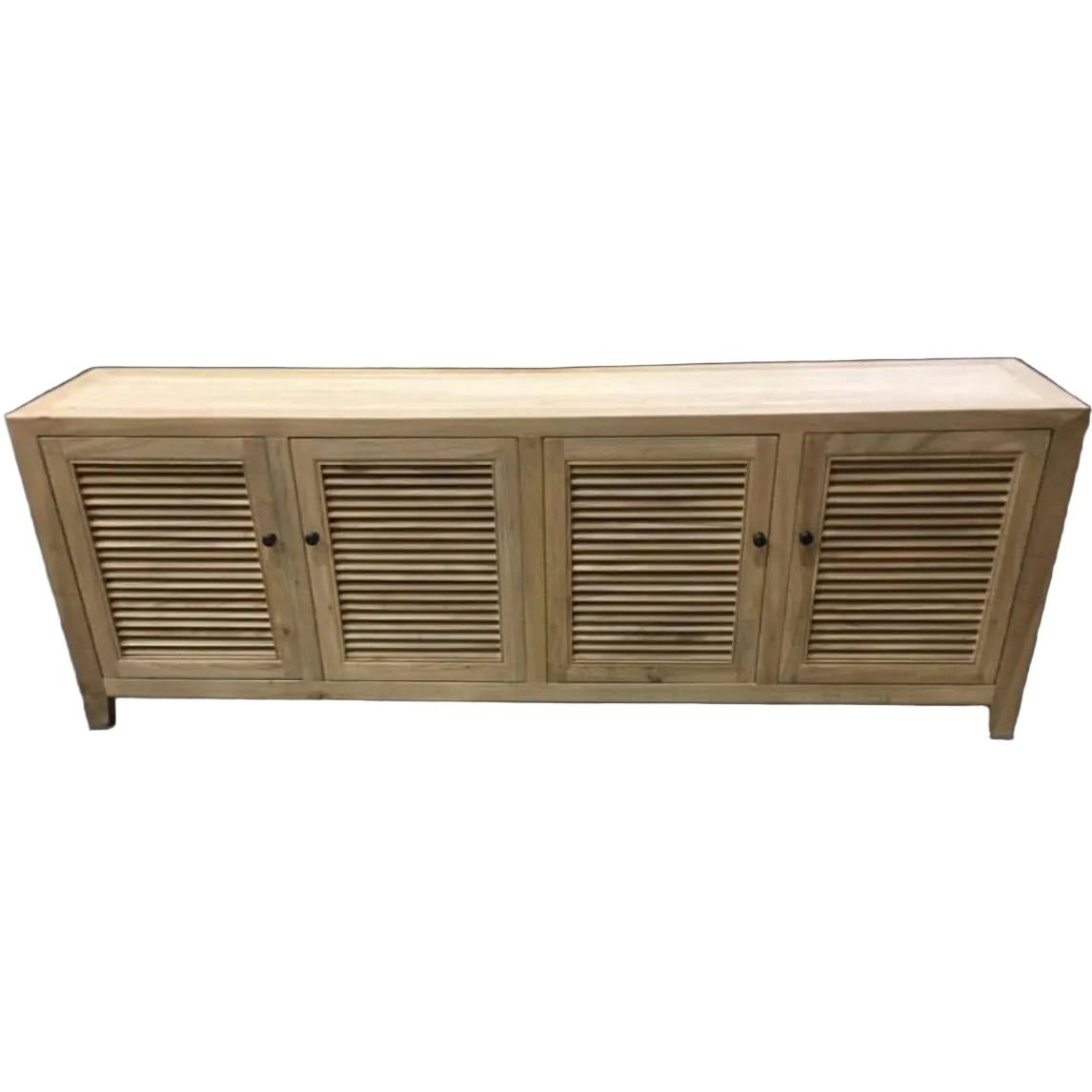 VILLA LOUVRE STYLE TALL TV/ENTERTAINMENT UNIT 4 DOORS IN RECYCLED ELM 200CM - MyChocolateWood