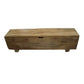 VILLA RUSTIC LOUVRE STYLE BENCH/STORAGE BOX 160CM IN RECYCLED ELM - MyChocolateWood
