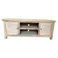 VILLA RUSTIC LOUVRE STYLE TV/ENTERTAINMENT UNIT 2 DOORS IN RECYCLED ELM 150CM - MyChocolateWood