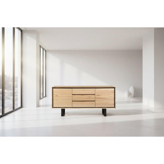 VORN MESSMATE BUFFET SIDEBOARD 2 DOORS/3 DRAWERS NATURAL - MyChocolateWood