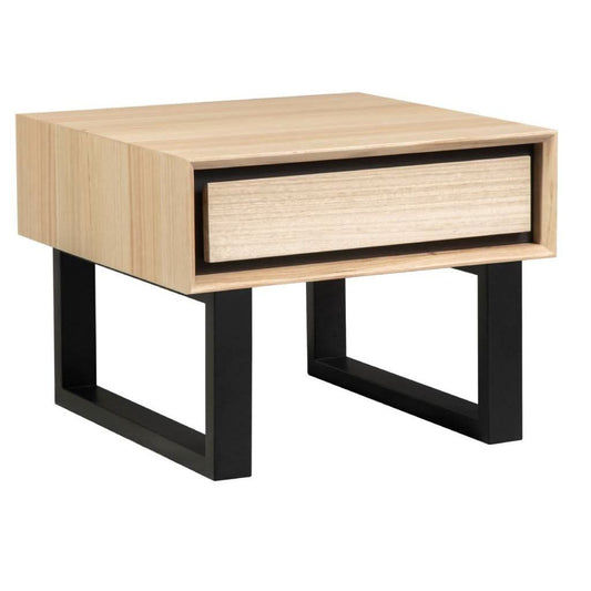 VORN MESSMATE LAMP TABLE SIDE TABLE 1 DRAWER NATURAL - MyChocolateWood