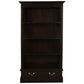 WIDE TASMANIA 2 DRAWER BOOKCASE IN CHOCOLATE FINISH - MyChocolateWood