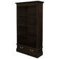 Tasmania Solid Mahogany Wide 2 Drawer Bookcase in Chocolate - Chocolate Wood