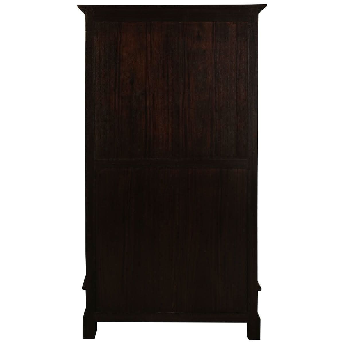 Tasmania Solid Mahogany Wide 2 Drawer Bookcase in Chocolate - Chocolate Wood
