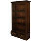 WIDE TASMANIA 2 DRAWER BOOKCASE IN MAHOGANY FINISH - MyChocolateWood