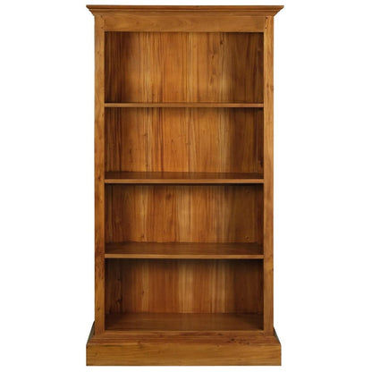 Tasmania Solid Mahogany Wide Bookcase in Light Pecan - Chocolate Wood