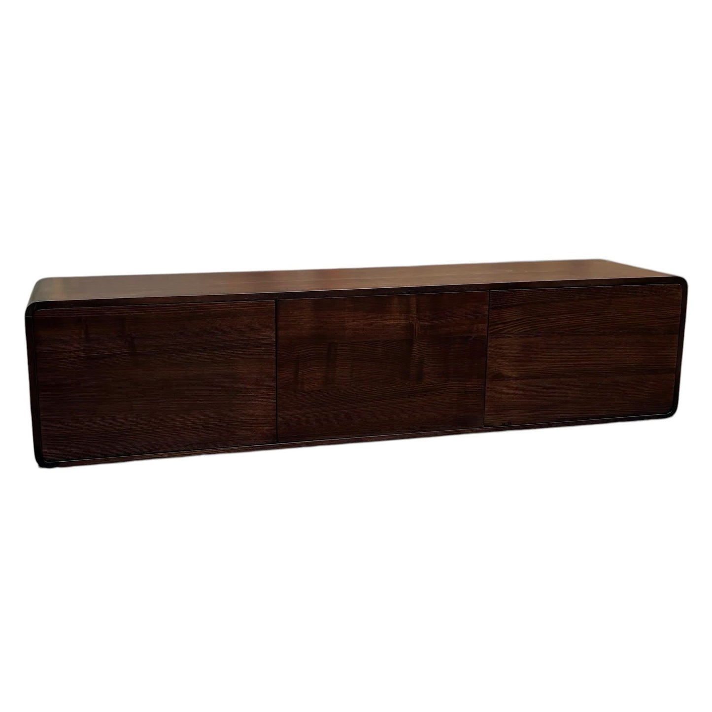 WILLIAM CURVED EDGE TASSIE OAK TV/ENTERTAINMENT UNIT WITH 3 DOORS - MyChocolateWood