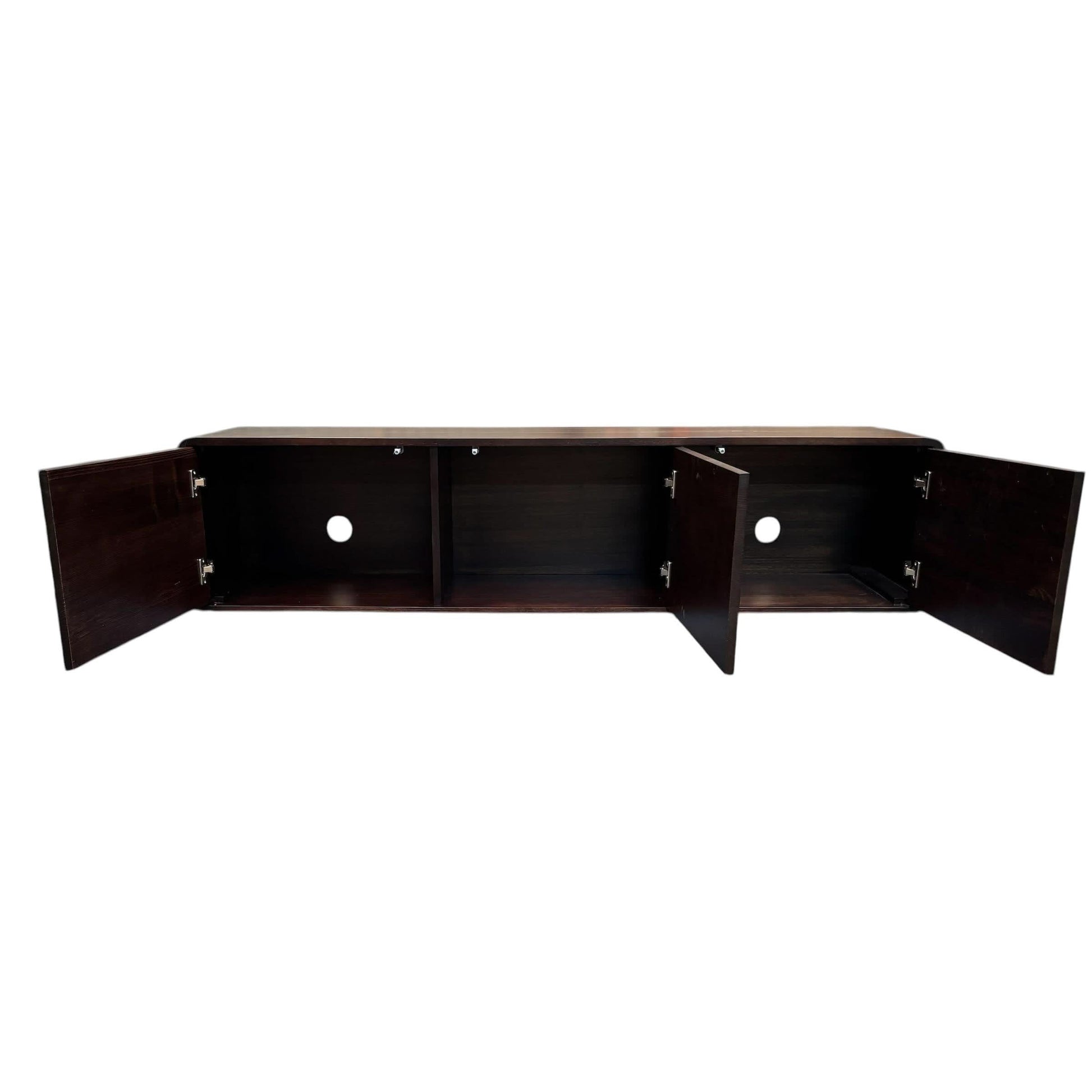 WILLIAM CURVED EDGE TASSIE OAK TV/ENTERTAINMENT UNIT WITH 3 DOORS - MyChocolateWood