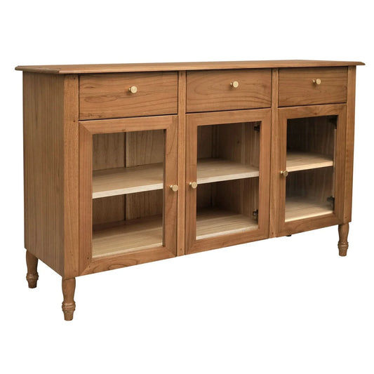 WINSTON SOLID WHITE CEDAR BUFFET/SIDEBOARD 3 DOORS & 3 DRAWERS - ALMOND
