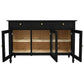 Winston Solid White Cedar Buffet / Sideboard in Black detail