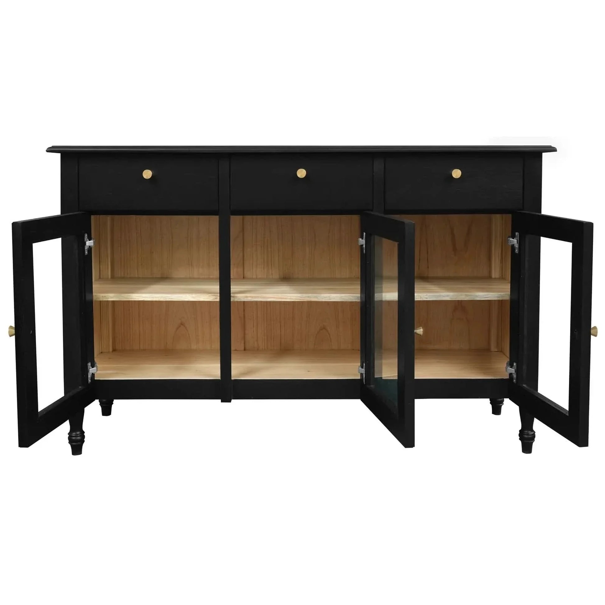 Winston Solid White Cedar Buffet / Sideboard in Black detail