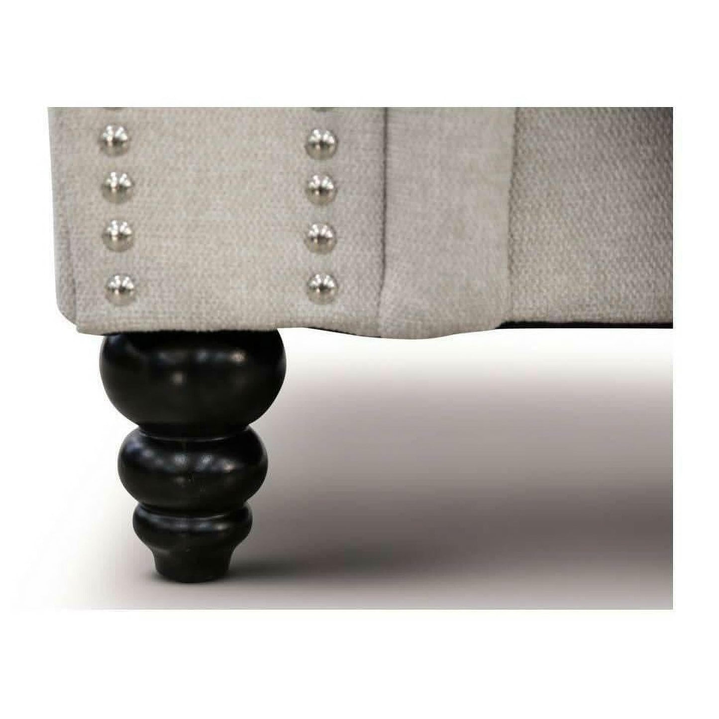 WOODLEY LOUNGE CHESTERFIELD 2-SEATER SOFA COUCH SETTEE IN BEIGE FABRIC