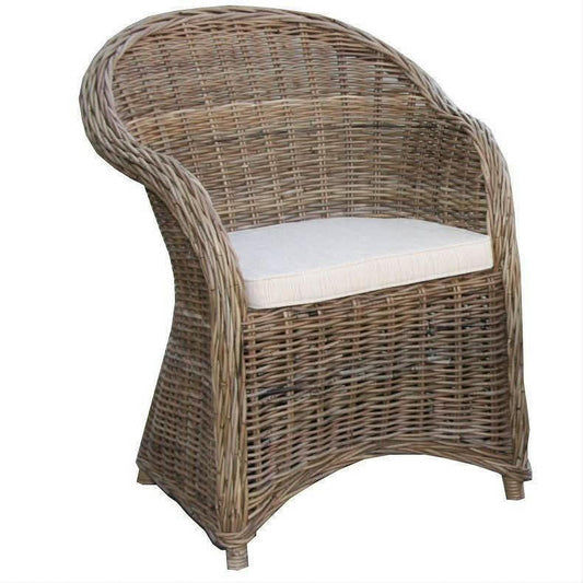 ZELDA RATTAN WEAVE CHAIR SET (2 CHAIRS + RATTAN TABLE) NATURAL