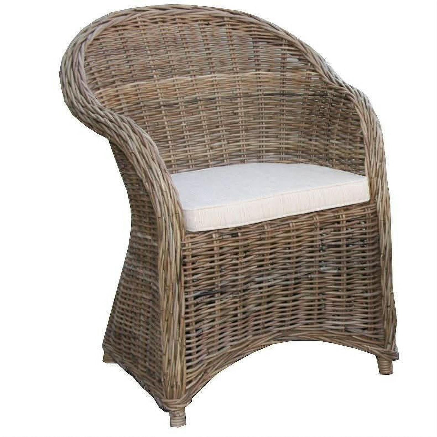 ZELDA RATTAN WEAVE CHAIR WITH CUSHION