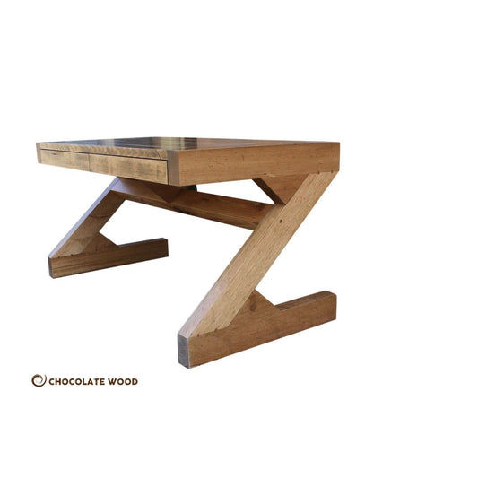 Australian-made recycled Tassie Oak desk by MyChocolateWood, featuring a sturdy wooden surface and custom craftsmanship.