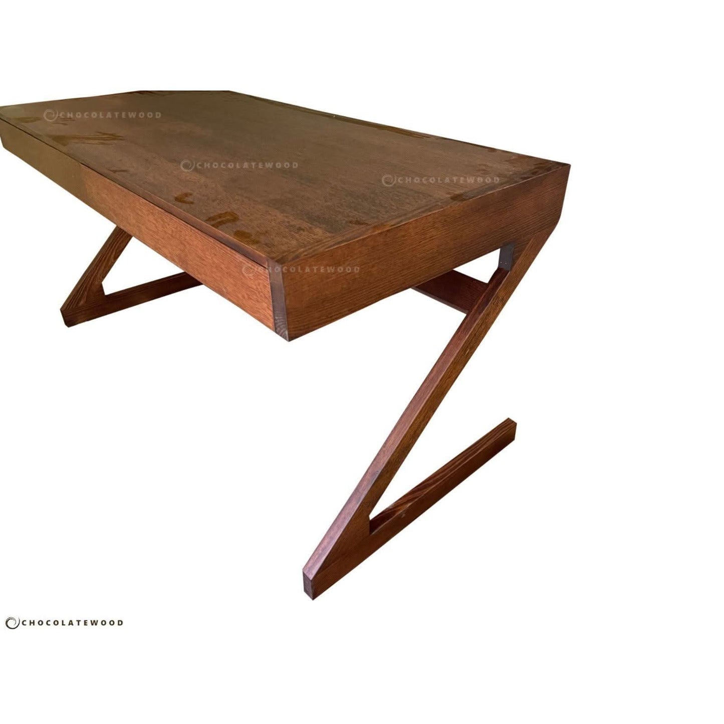 Zeta Desk in Dark Honey top