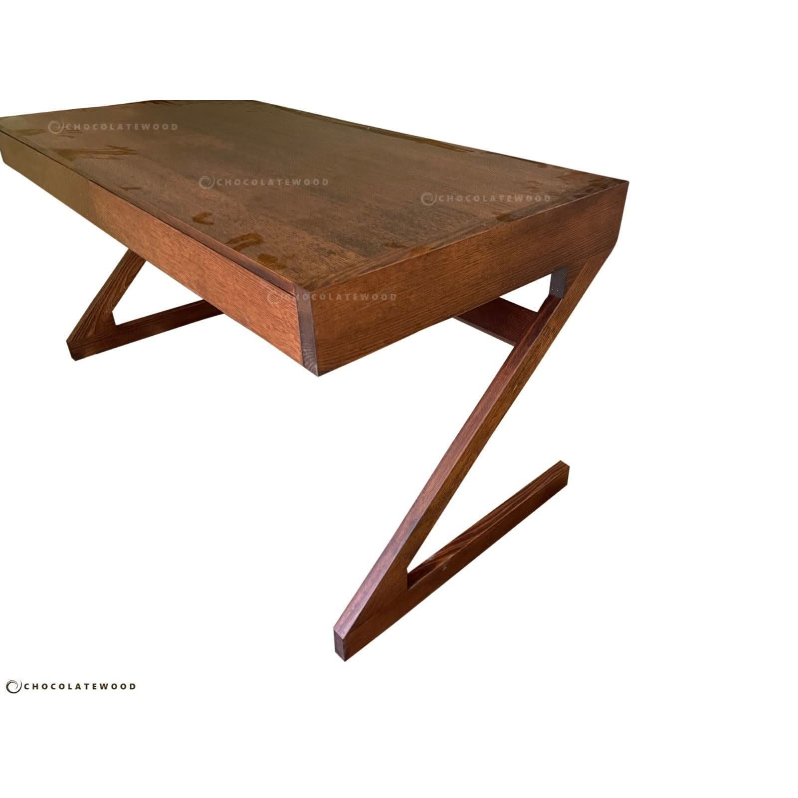 Zeta Desk in Dark Honey top