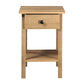 ZYLA 1-DRAWER 1-SHELF BEDSIDE TABLE RIVIERA OAK - MyChocolateWood