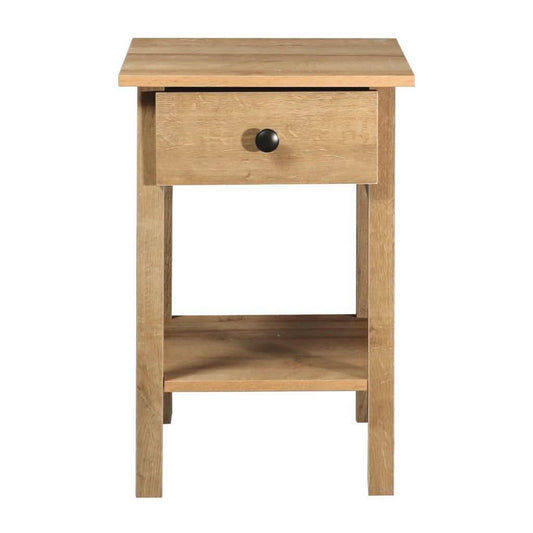 ZYLA 1-DRAWER 1-SHELF BEDSIDE TABLE RIVIERA OAK