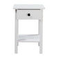Zyla 1-Drawer 1-Shelf Bedside Table in White detail