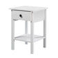 Zyla 1-Drawer 1-Shelf Bedside Table in White angle