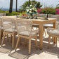 ATHENA EUCALYPTUS TIMBER 9-PIECE OUTDOOR SET CREAM/WHITEWASH