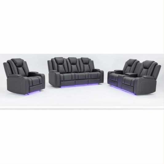 Midgley Fabric Armchair / 1-Seater with Dual Motor in Charcoal
