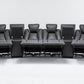 MIDGLEY FABRIC 4-SEATER  HOME THEATRE W/ DUAL MOTOR ELECTRIC RECLINER CHARCOAL